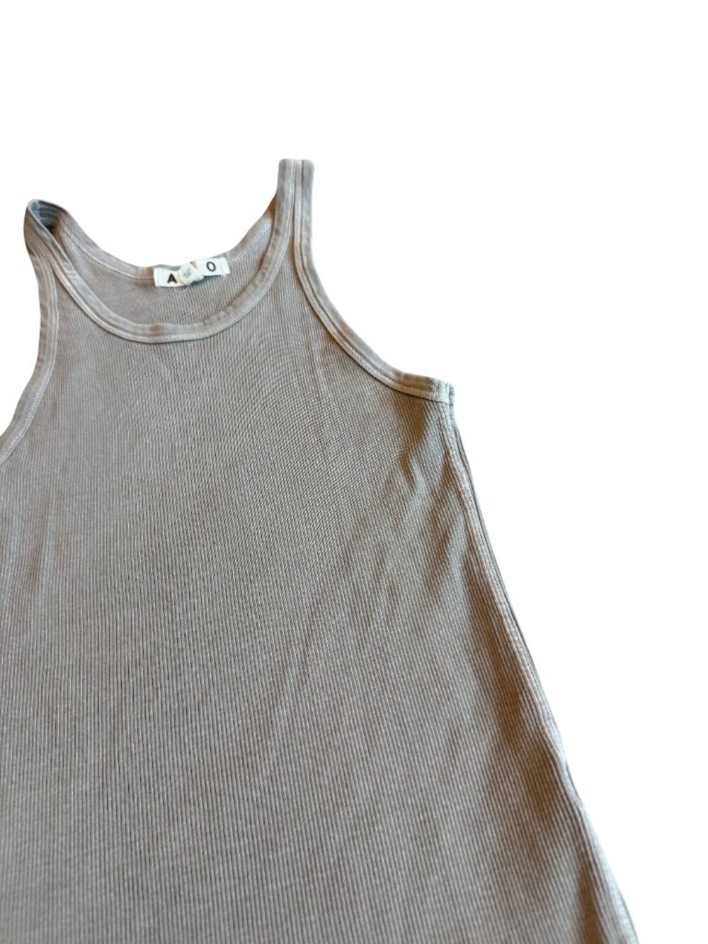 AMO Beige Ribbed Tank Top - Picture 5 of 14